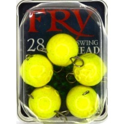 Грузило рибальське, вухатий, розбірне, 5шт/уп, колір Lime, вага 28г